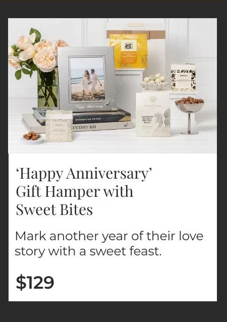 'Happy Anniversary' Gift Hamper with Sweet Bites