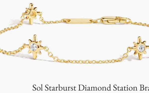 Sol Starburst Diamond Station Bracelet