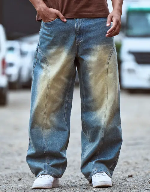 Panelled Extra Baggy Fit Jeans