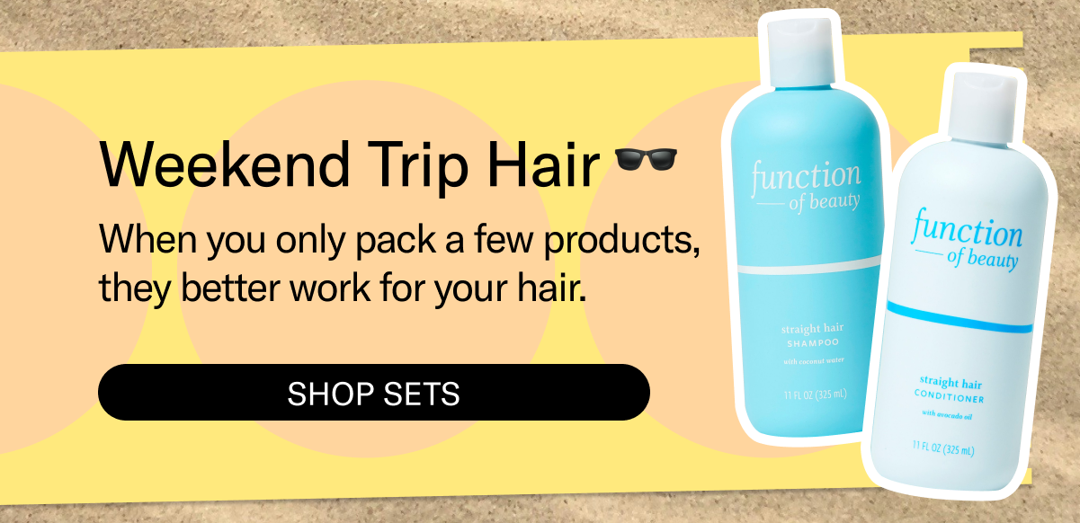 Weekend Trip Hair | When you only pack a few products, they better work for your hair | Shop Sets