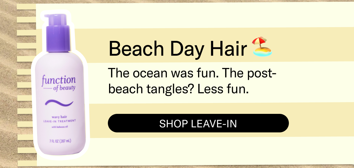 Beach Day Hair | The ocean was fun. The post-beach tangles? Less fun. Shop Leave-In