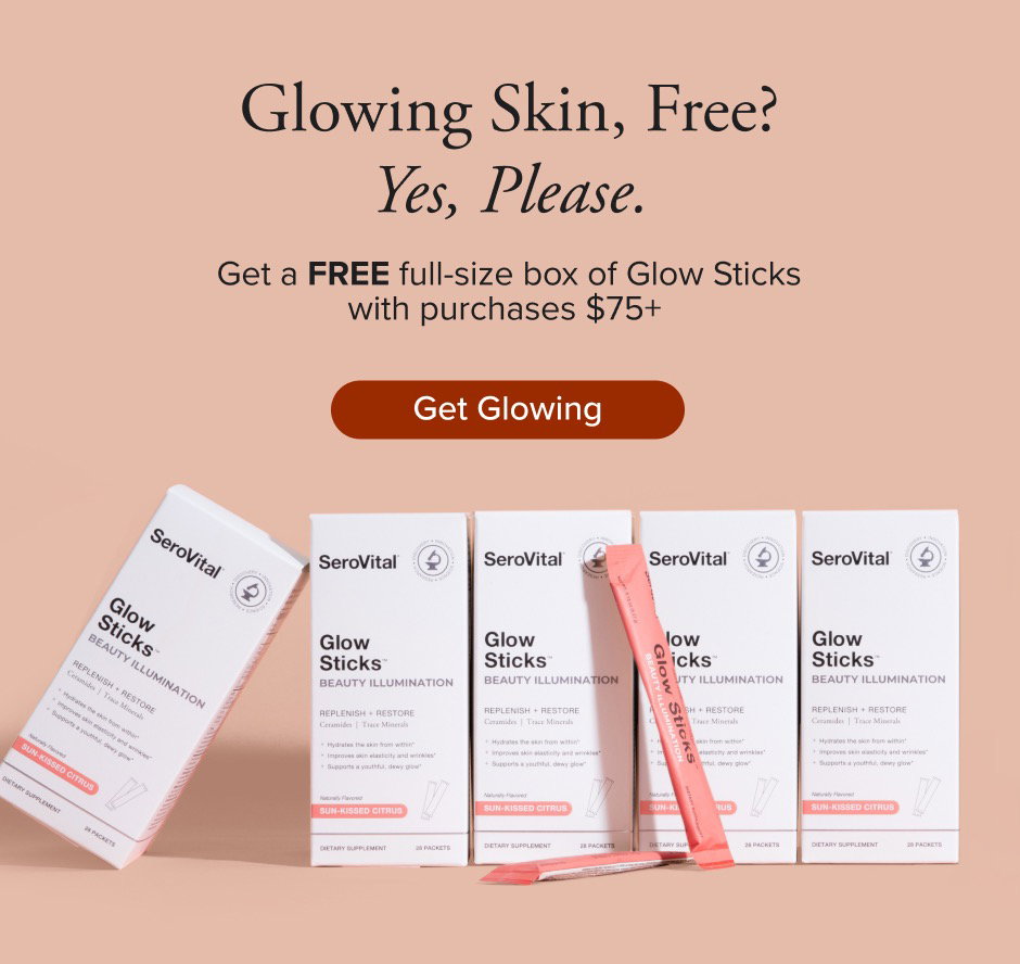 Glowing Skin, Free? Yes, Please. Get a FREE full-size box of Glow Sticks with purchases $75+ 