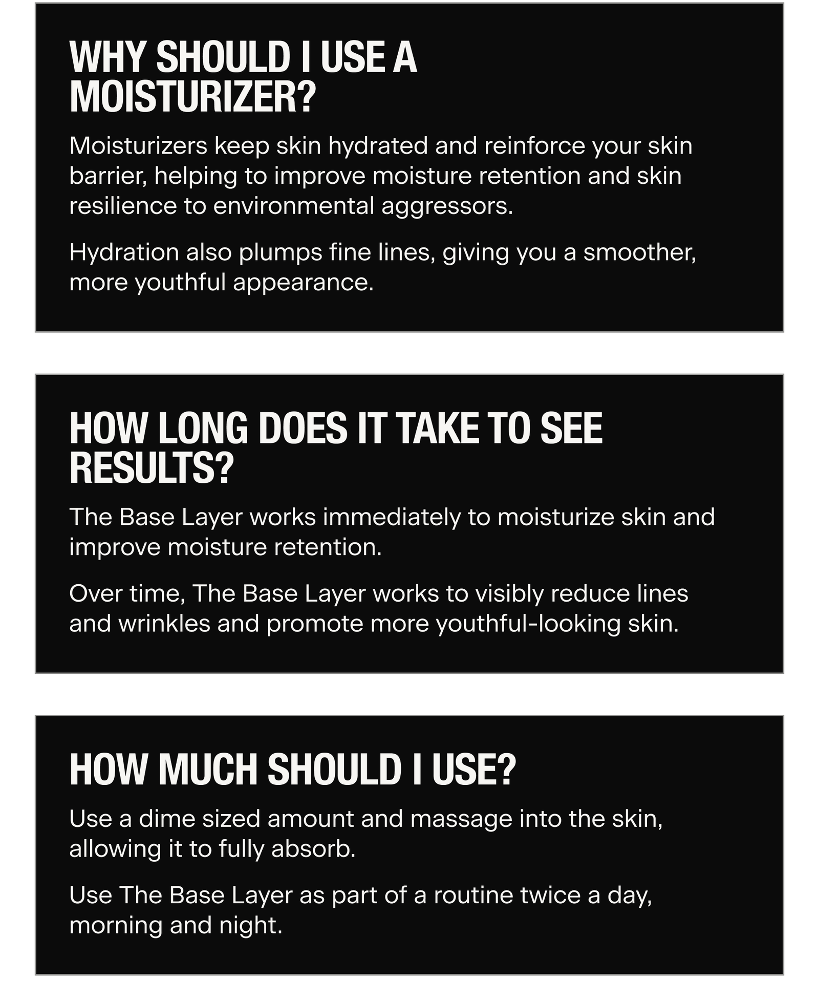 THE BASE LAYER FAQS