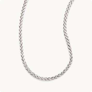 Palm Chain 24" in 10k White Gold (2.5mm)