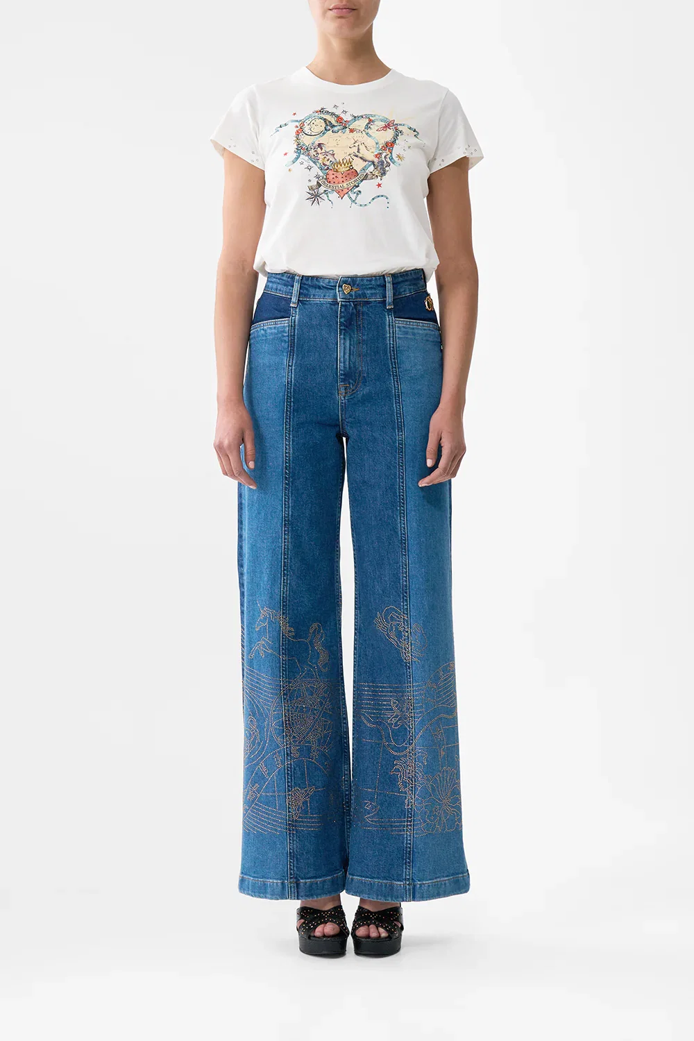 Image of JENNA ZODIAC ZONE HIGH WAISTED FLARE DENIM