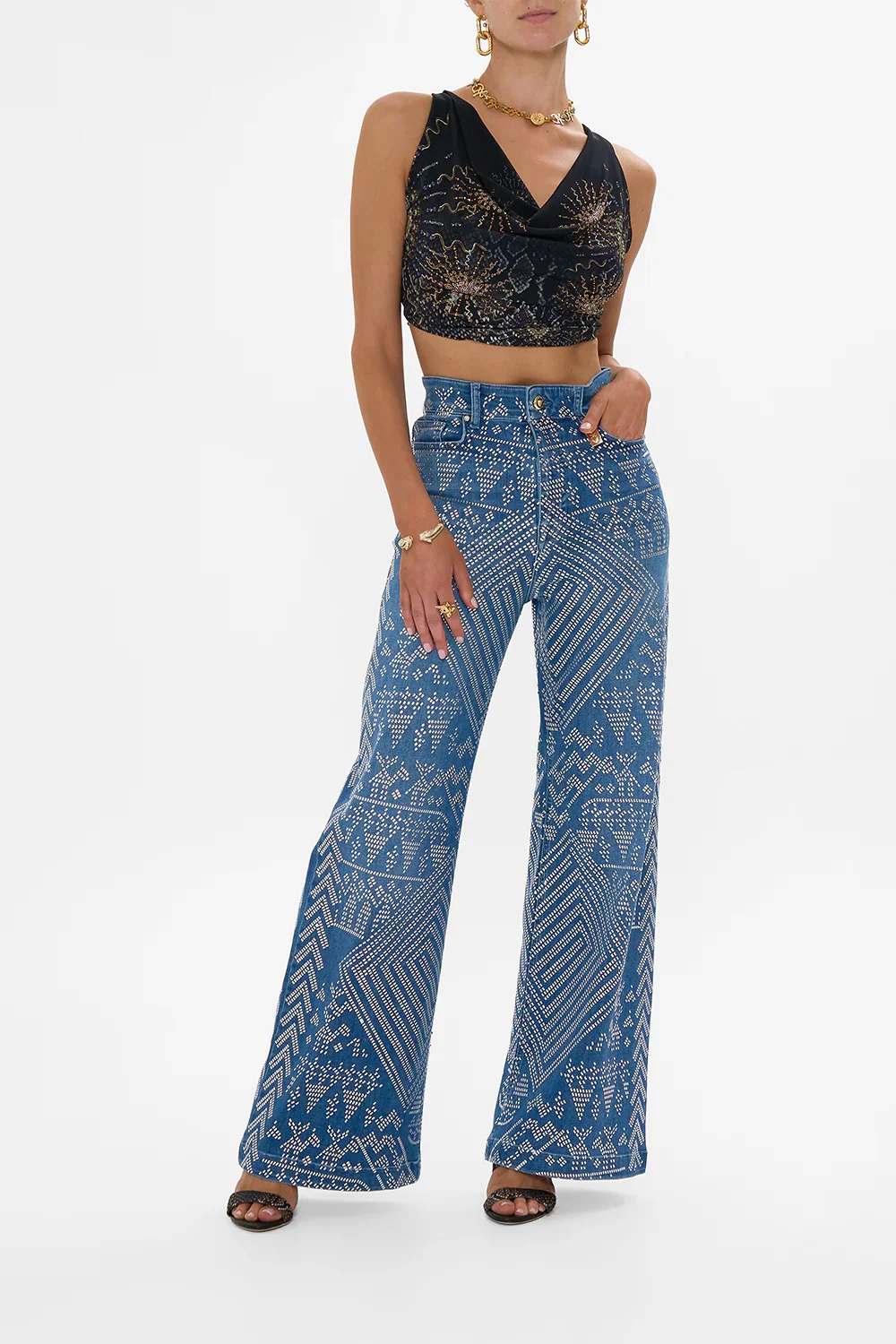 Image of JENNA DESERT REIGN HIGH WAISTED FLARE DENIM
