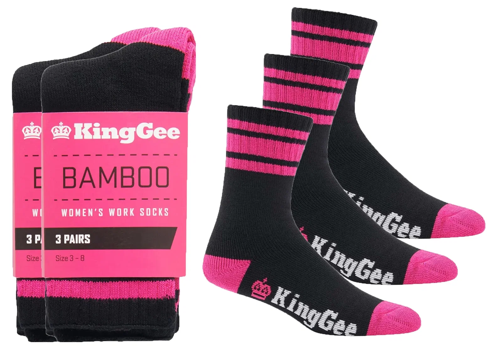 Image of 6 Pairs King Gee Womens Bambo Work Socks