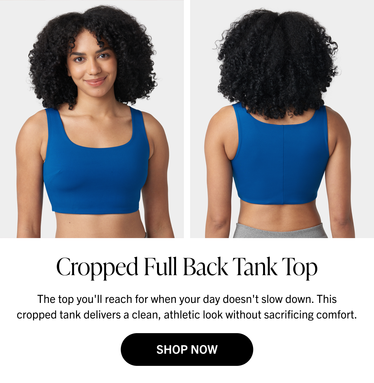 Cropped Full Back Tank Top