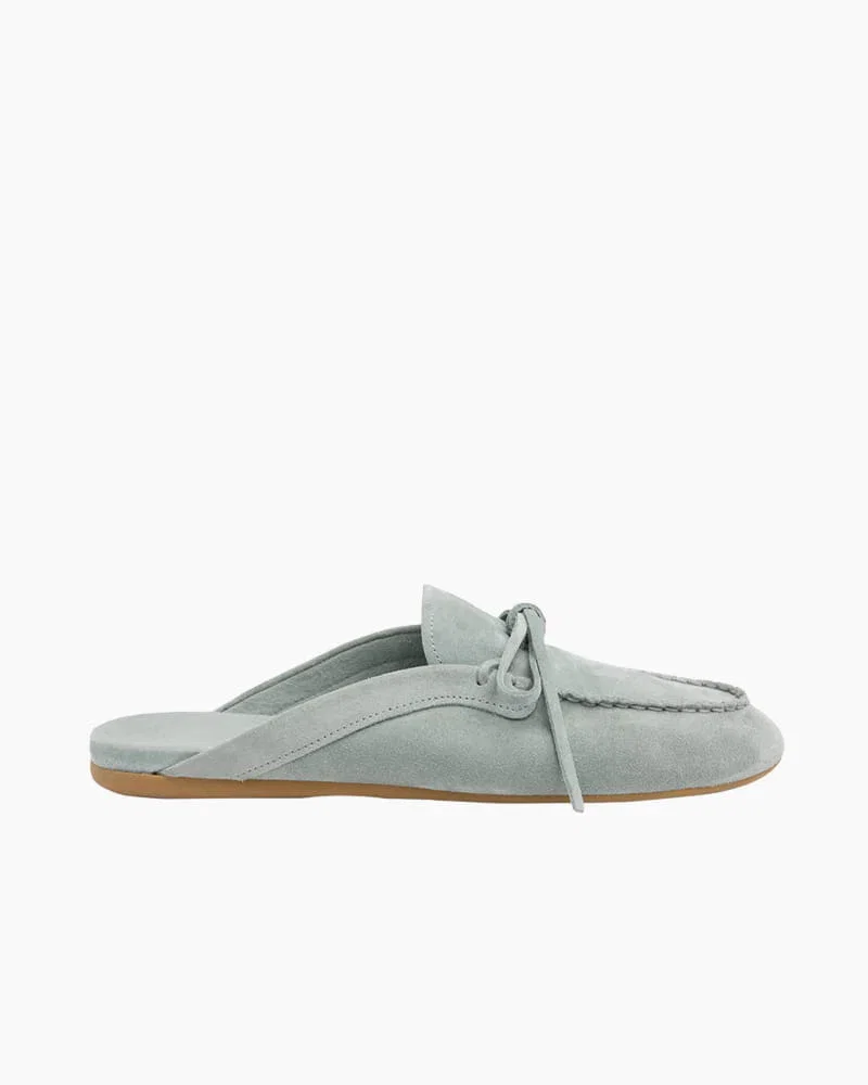 Cozy City Stroll Suede Moccasin Mules