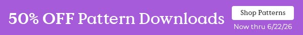 50% Off Pattern Downloads