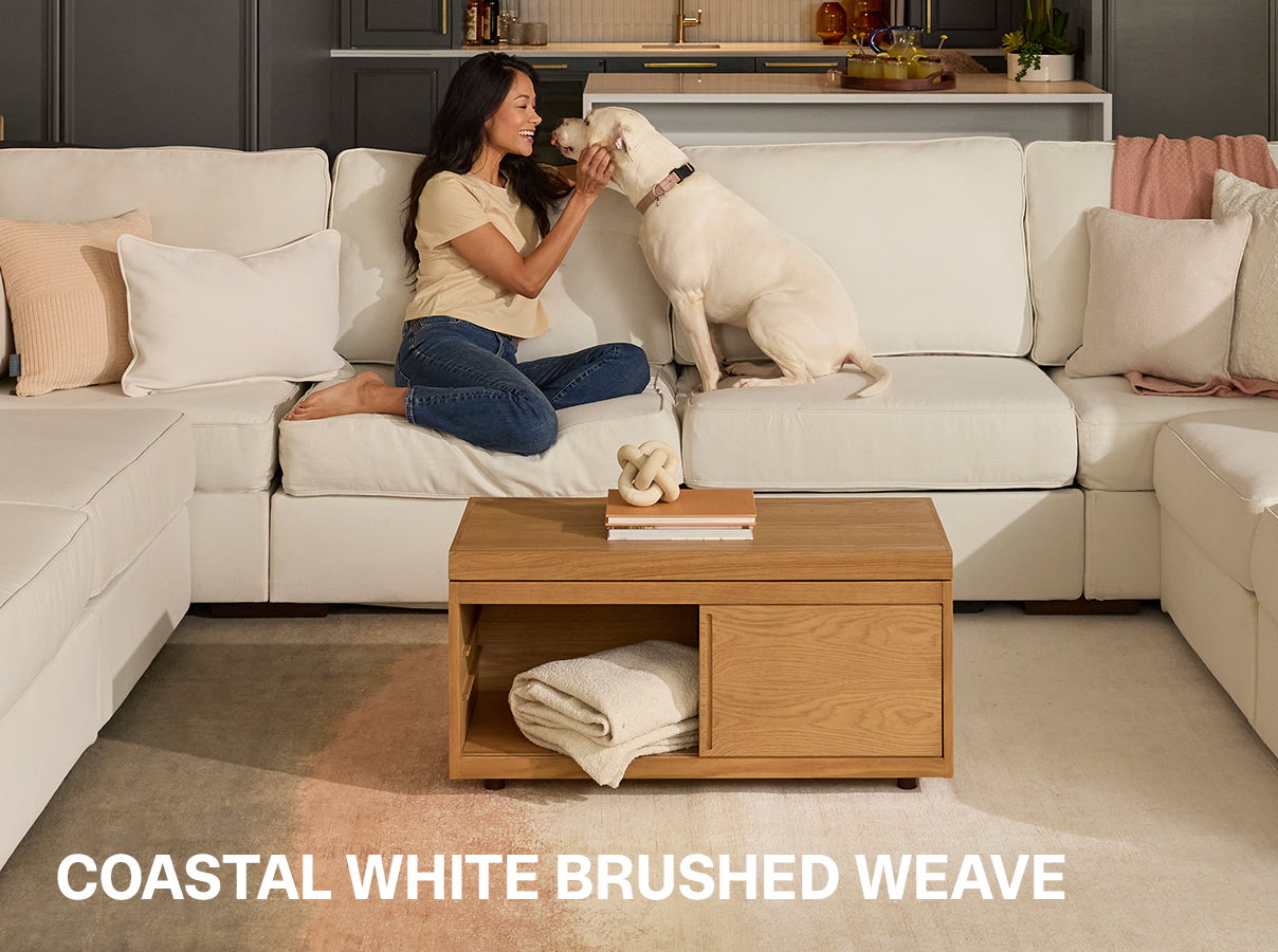 Coastal White Brushed Weave
