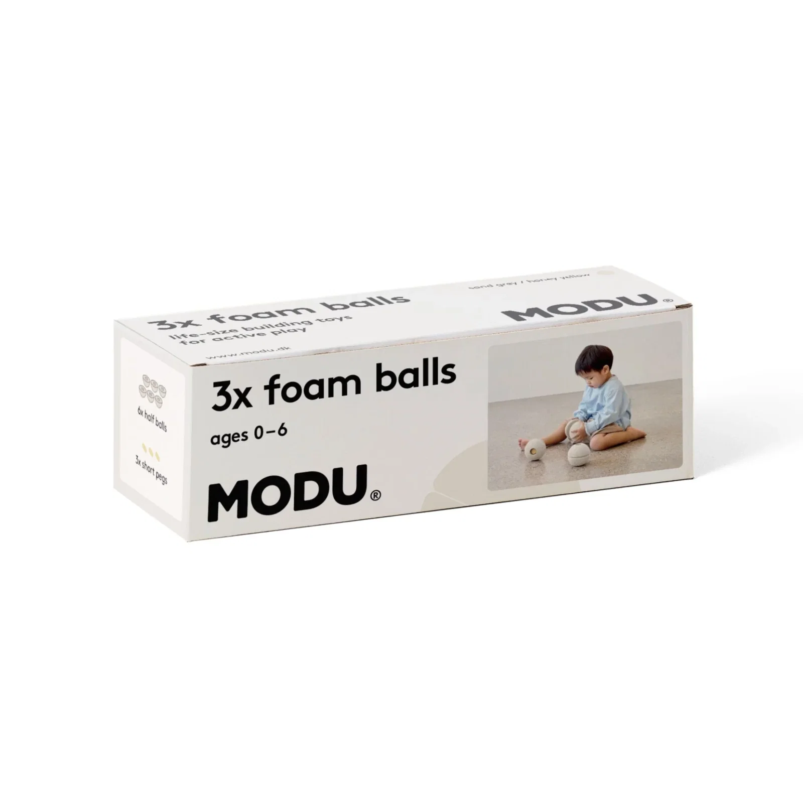 Image of MODU Foam Balls 3 Pack - Sand Grey