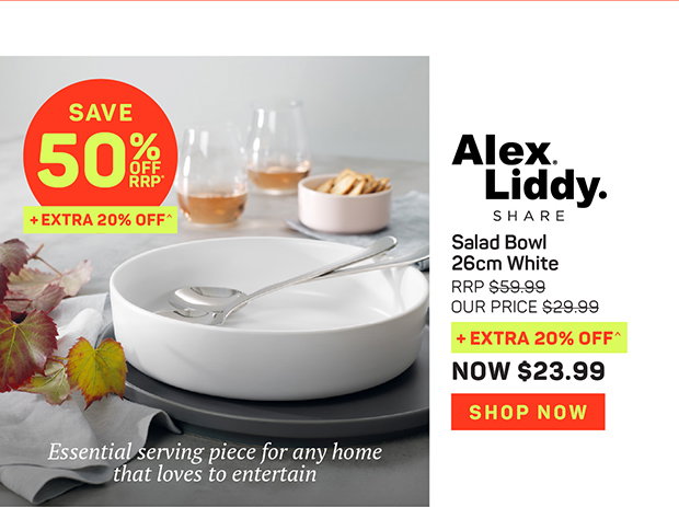 Alex Liddy Share Salad Bowl 26cm White