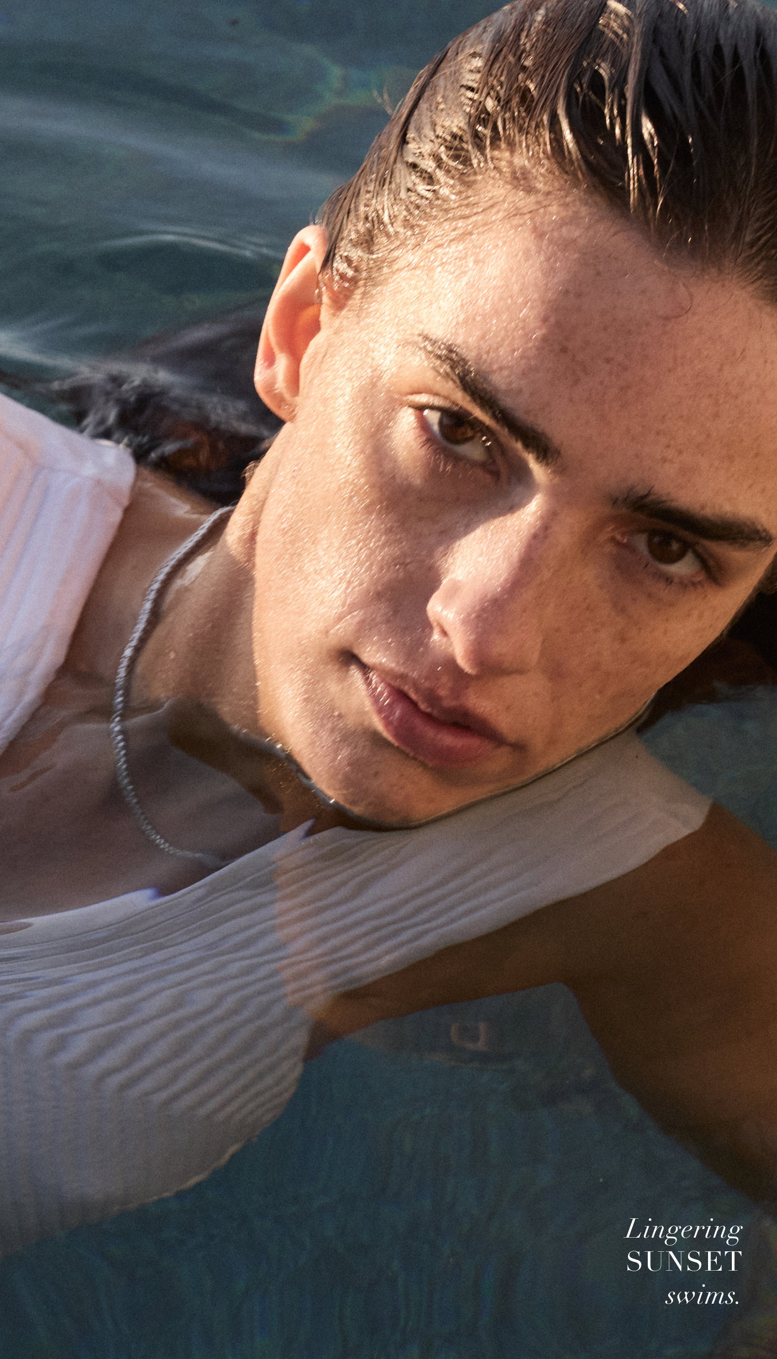 LINGERING SUNSET SWIMS.