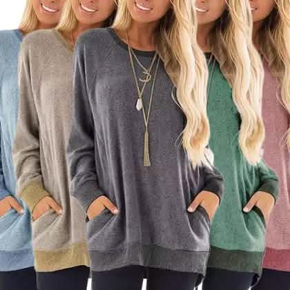 Image of Haute Edition Women's Ultra Soft Long Sleeve Pullover Sweatshirt