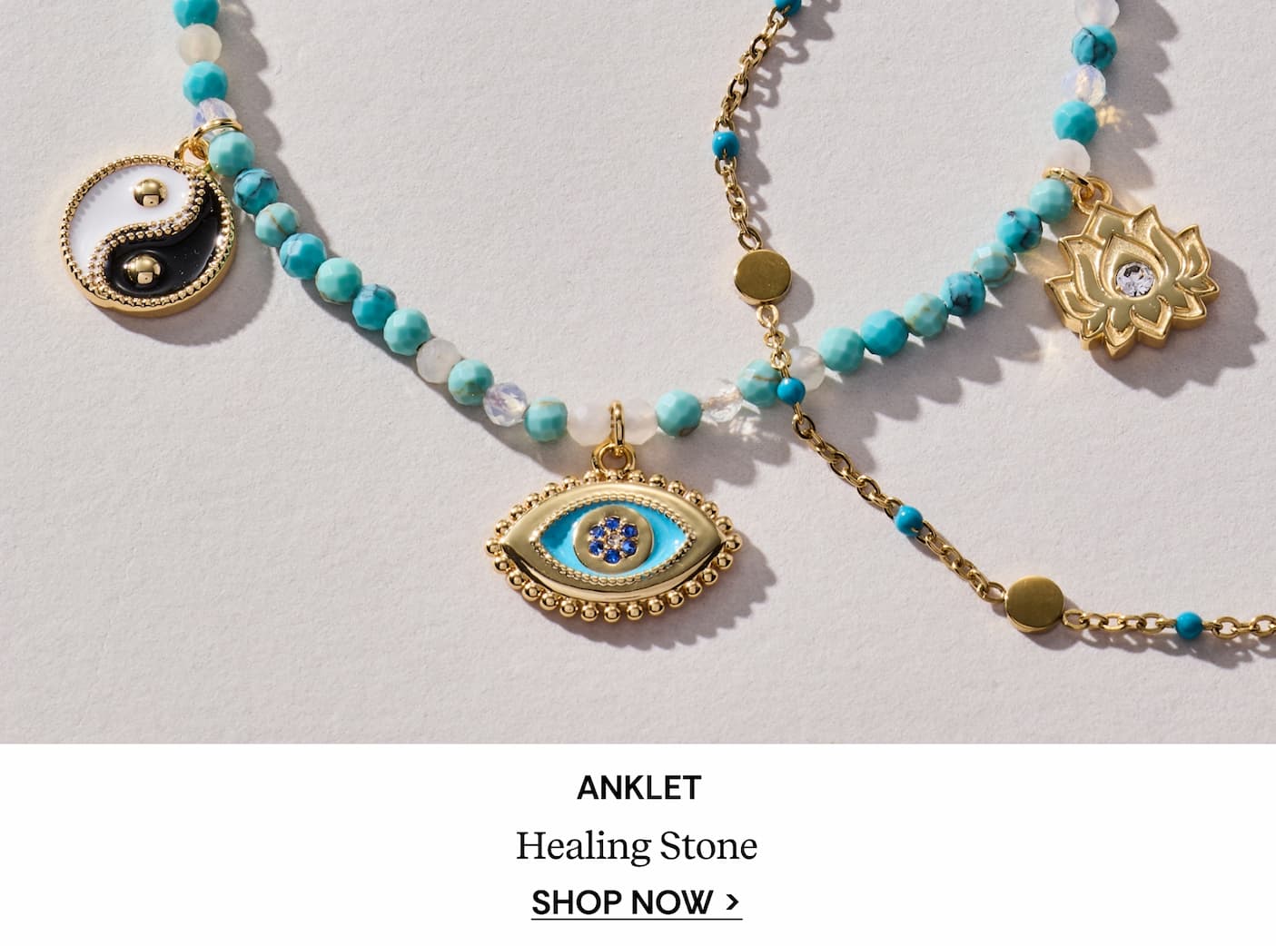 Shop Healing Stone Charm Anklet
