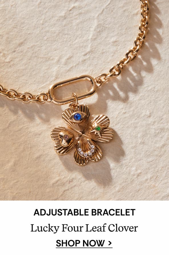 Shop Lucky Four Leaf Clover Adjustable Bracelet