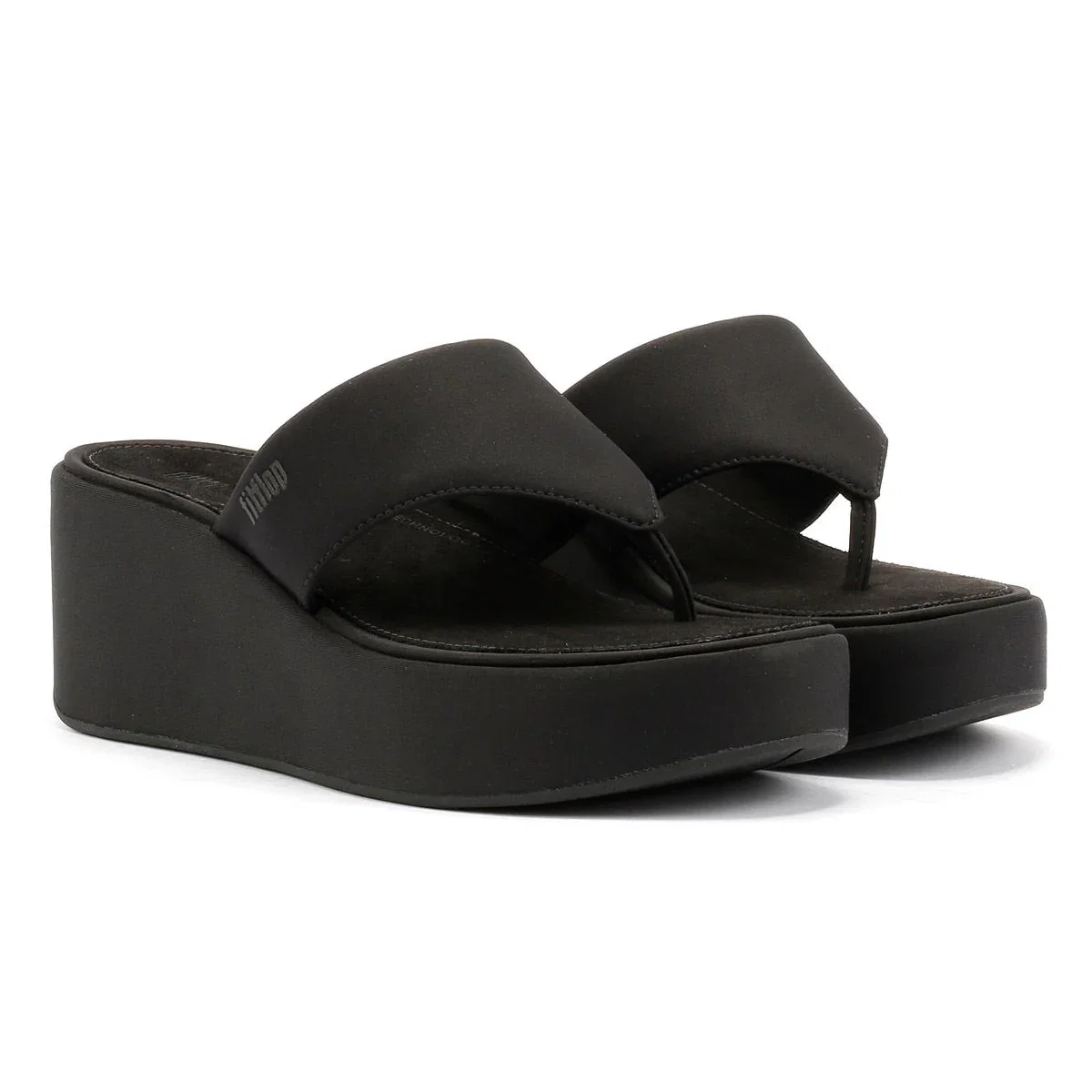 Image of FitFlop Platfforms Wedge Women's Black Sandals