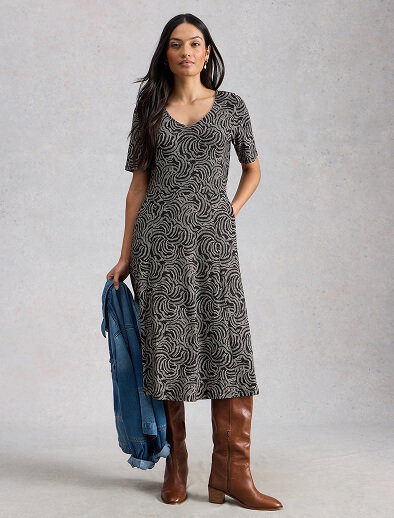 Shop Madeline Jersey Short Sleeve Midi Dress