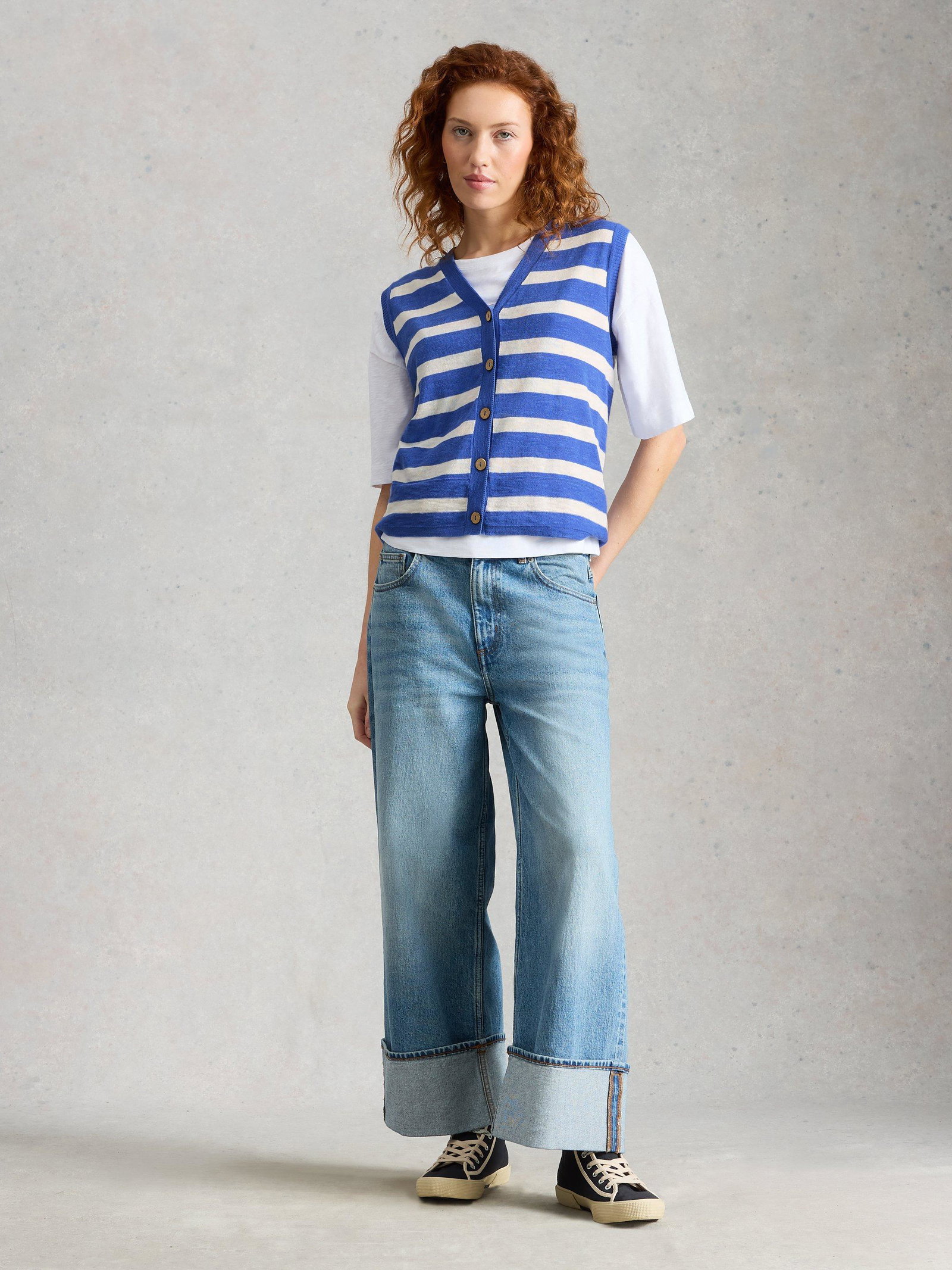 Shop Nova Linen Blend Stripe Tank