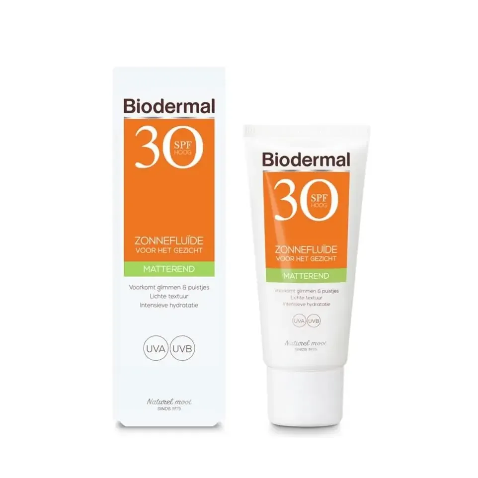 Image of Biodermal Zon fluid matterende zonnefluide SPF30