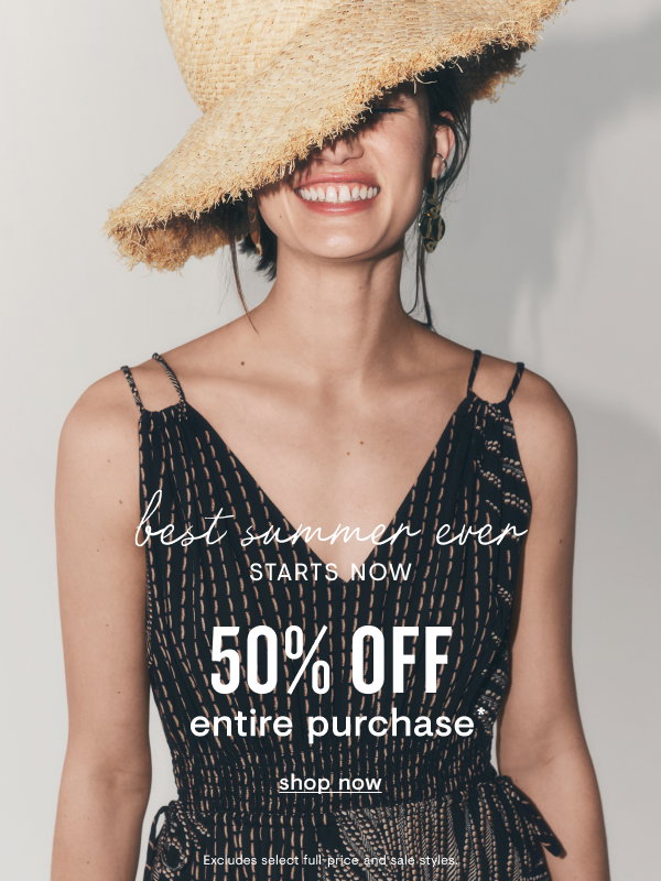 50% off entire purchase