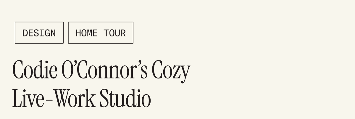 Codie O'Connor's Cozy Live-Work Studio
