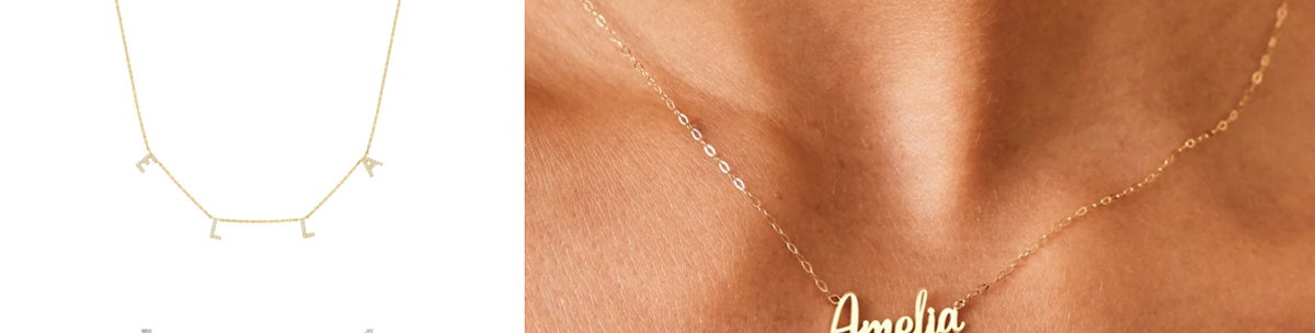 Diamond Spaced Letter Necklace