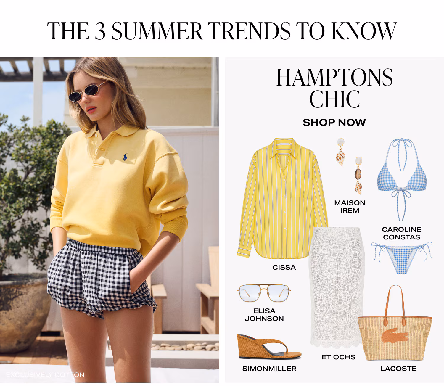 The 3 Summer Trends To Know. Shop Hamptons Chic