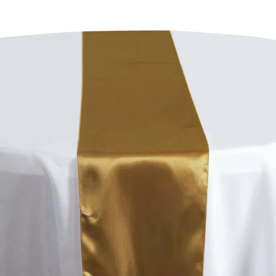Satin Table Runner 12x108 Gold