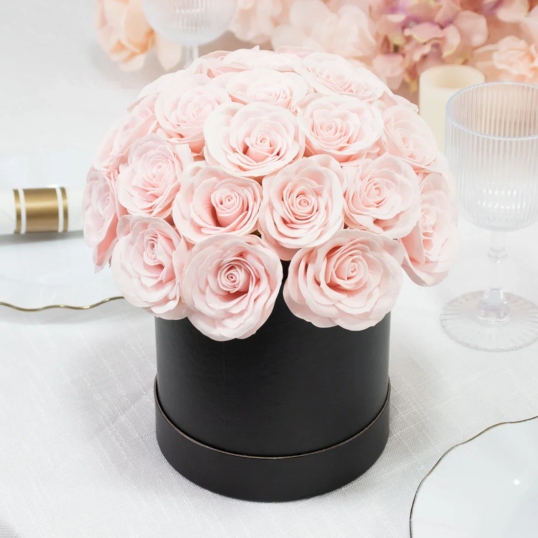 Prearranged Rose Centerpiece Blush