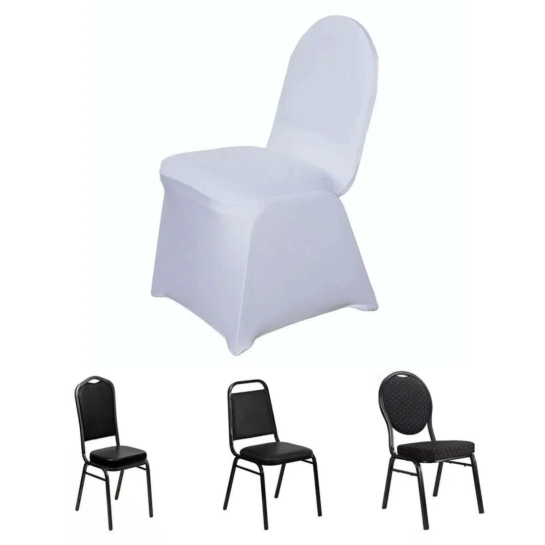 Spandex Banquet Chair Cover White