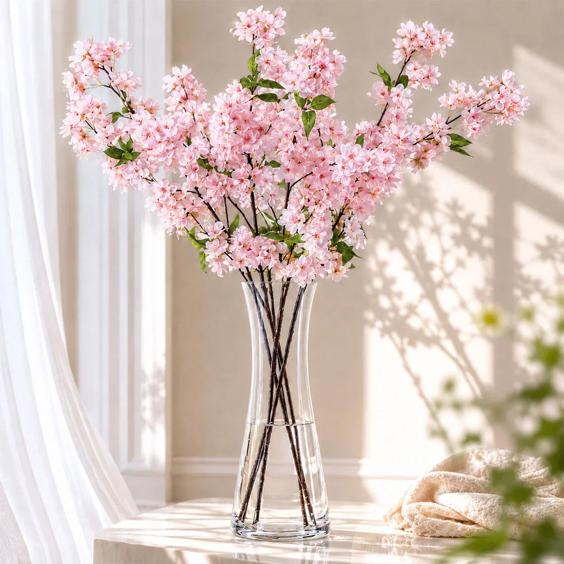Pink Artificial Cherry Blossom Branches
