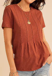 Model wearing maurices clothing.