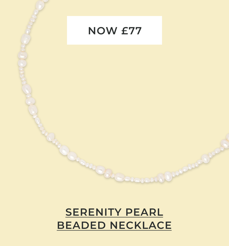 Serenity Pearl Beaded Necklace in Gold