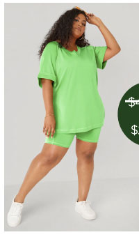 Side Split Athletic Knit Top