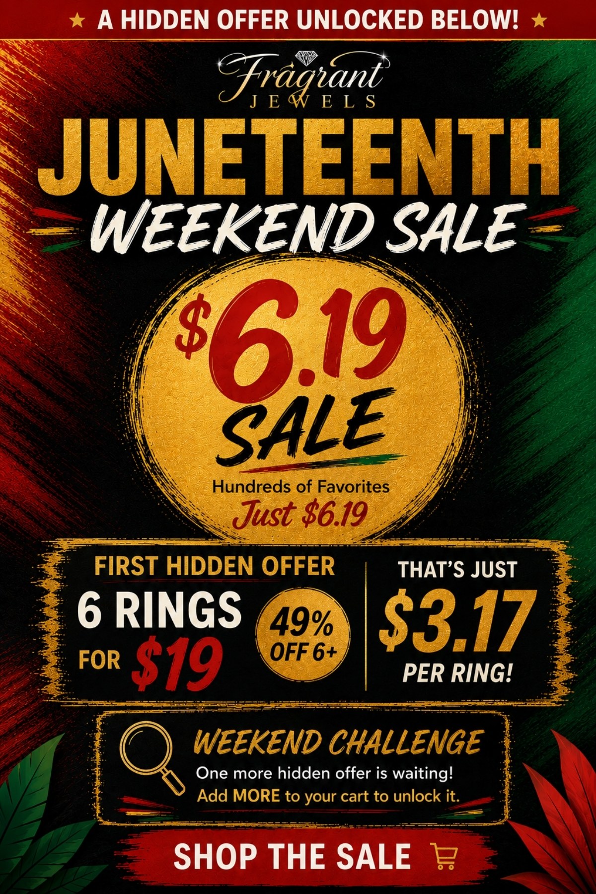 Juneteenth Weekend Sale - hundreds of items for $6.19 + Weekend Challenge (can you find hidden extra savings?) - Shop The Sale Now