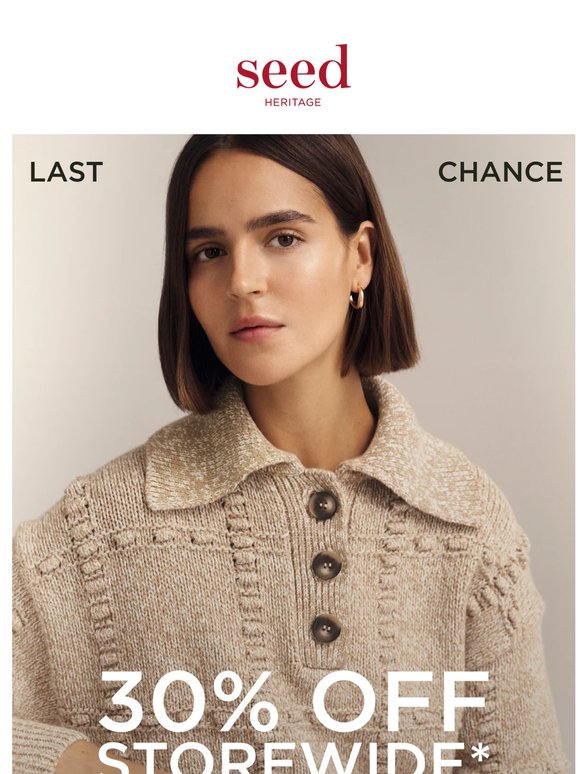 Last Chance: 30% Off Storewide