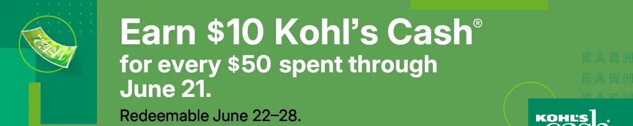earn $10 kohls cash for every $50 spent