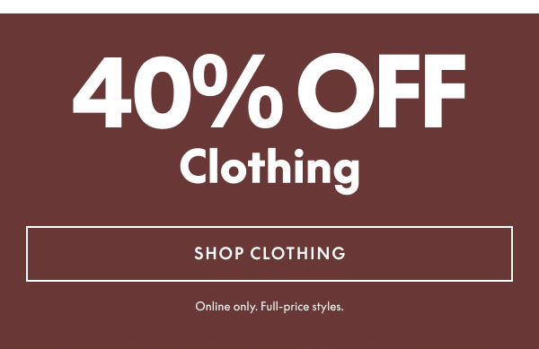 Clothing 40% Off