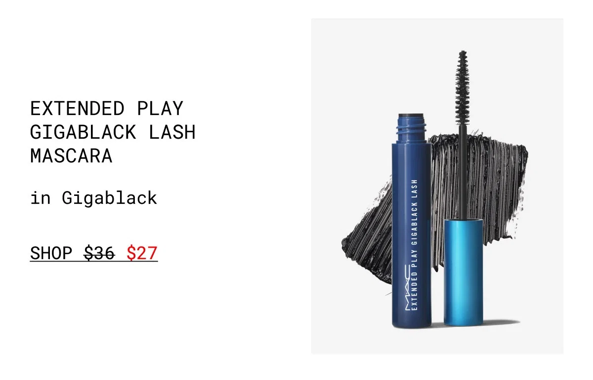EXTENDED PLAY GIGABLACK LASH MASCARA | in Gigablack | SHOP $27