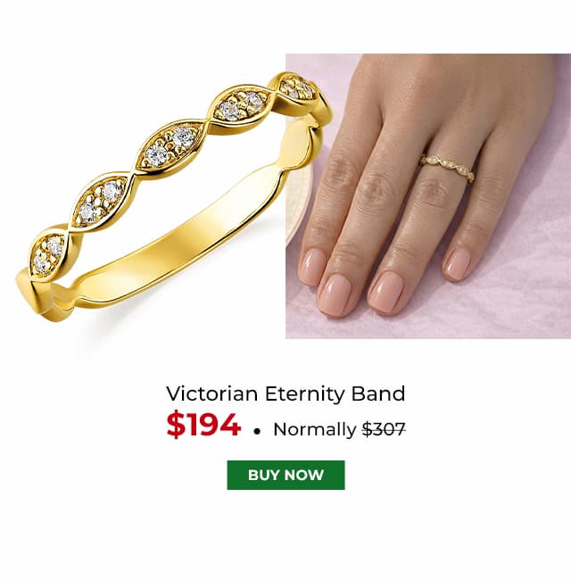 Victorian Eternity Band Gold Clad