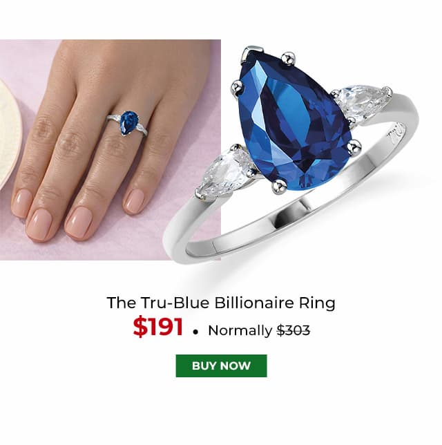 The Tru Blue Billionaire Ring Platinum Clad