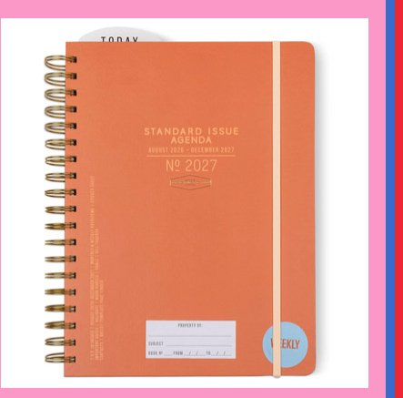 2026-2027 Tangerine Standard Issue Weekly Desk Planner