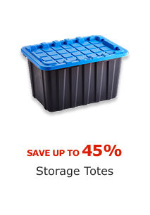 Save up to 45%. Storage Totes.
