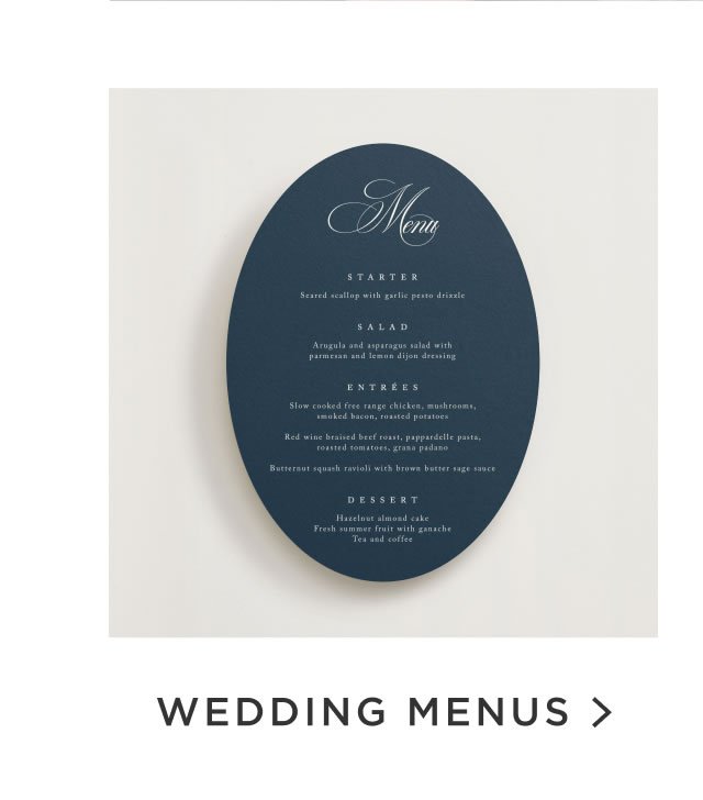 Wedding Menus