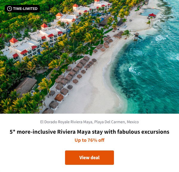 5* more-inclusive Riviera Maya stay with fabulous excursions