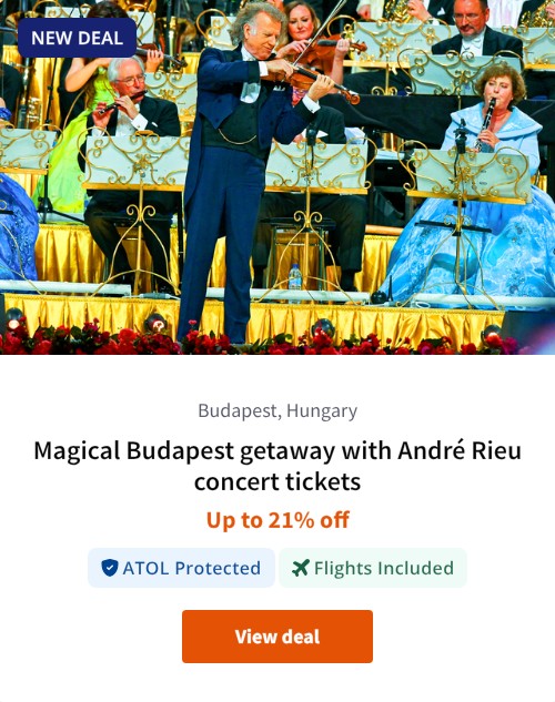 Magical Budapest getaway with André Rieu concert tickets
