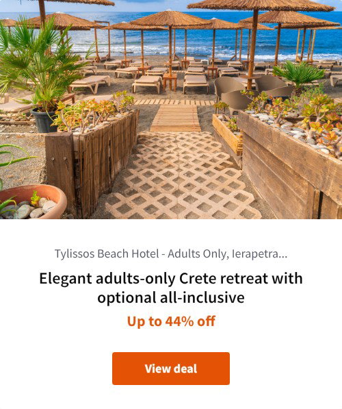 Elegant adults-only Crete retreat with optional all-inclusive