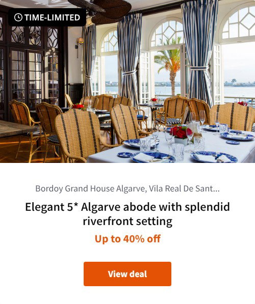 Elegant 5* Algarve abode with splendid riverfront setting